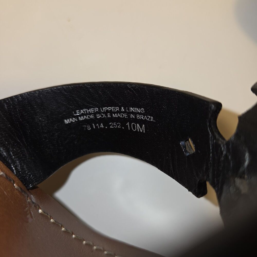 Tory Burch Moore 45mm Black Leather Thong Block Heel Sandals Womens Size 10 - Picture 8 of 9